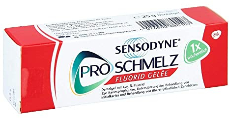 Sensodyne PROSCHMELZ Fluorid Gelée Dentalgel, wöchentliche Intensivbehandlung mit Fluorid, zur Kariesprophylaxe, 1x25g