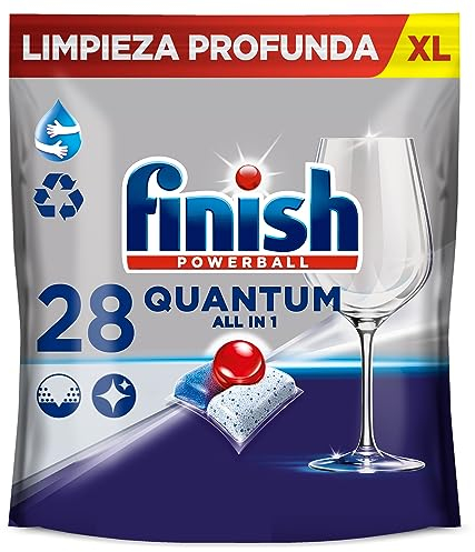 Finish Powerball Quantum Max - Pastillas para el lavavajillas - formato 27 unidades, El embalaje puede variar