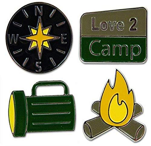 Karen Foster Design Grand Brads Scrapbooking/Craft Embellishments, 12 x 12, Camping