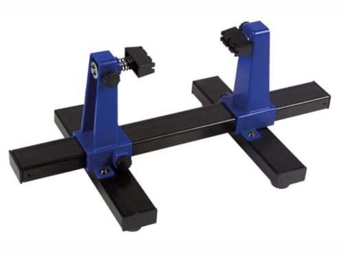 Velleman Soporte para placa de circuito impreso con base, pinza PCB, soporte de soldadura ajustable, soporte giratorio 360°, apto para placas de hasta 14 x 20 cm, pinza de precisión para reparación y