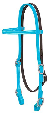 Weaver Brahma - Cinta de Piel para la Cabeza, 35-1993-HB, Azul (Hurricane Blue), Horse