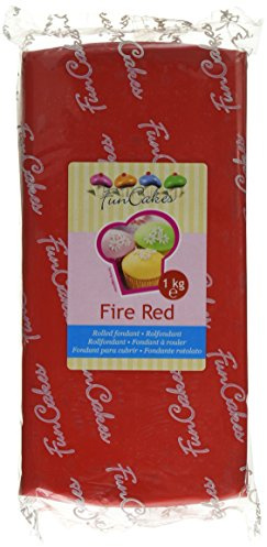FunCakes Pasta di Zucchero Rosso Fuoco - 1000 gr