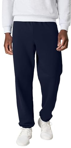 Hanes Fleece Sweatpants, EcoSmart Athletic Lounge Pants for Men, 32 (1 Or 2 Pack) Pantaloni, Marina Militare, S Uomo
