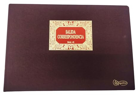 Miquelrius - Libro de Contabilidad, Clase R, Apaisado, Folio Natural 215 x 315 mm, Rayado Salida de Correspondencia, 100 Hojas SIN numerar de 102 g/m², Forrado en Tela, Lomo Engomado