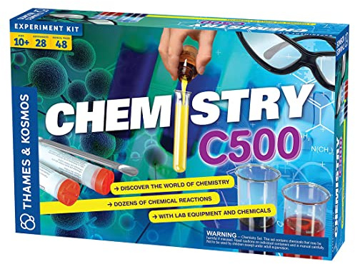 Thames and Kosmos | 665012 | Chemistry C500 | Learn About Reactions | Solids | Liquids | Gases | Make Fizzy and Foamy Reactions | Discover the World of Chemistry | 28 Experiments | Ages 10+