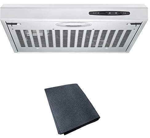 Cookology 50cm Wall Visor Cooker Hood + Filters - Stainless Steel