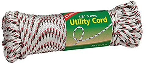 Coghlan's Utility Cord 3mm - Multipurpose Woven Polypropylene Rope for Camping, Guyline, Tie-Downs, and Outdoor Gear - 50 ft Durable Cordage for Tents, Tarps, and General Use