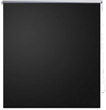 vidaXL Persiana Estor Opaco Enrollable Negro 160x230 cm