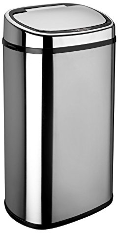 Dihl 58L Chrome Stainless Steel Auto Touchless Hands-Free Sensor Kitchen Waste Dust Bin Automatic Motor