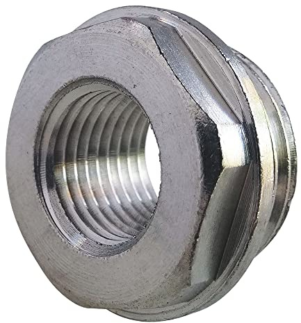 SOMATHERM FOR YOU, Réduction M15/21 F8/13 en laiton nickelé, autoétanche avec joint torique intégré, compatible avec radiateurs, pour eau chaude et froide, gris/argent