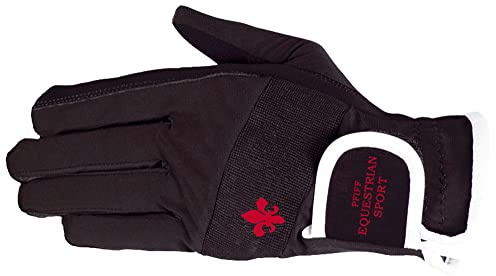 PFIFF 101660 Gants d'équitation pour Femme, Noir, S