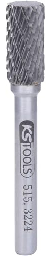 KS Tools 515.3224 HM Cylinder-Frässtift Form A utan stjärntandning, 10mm