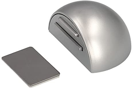 WOLFPACK 5320340 – Fermaporta con Adesivo e Magnete, Colore: Cromo Opaco