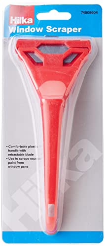 Hilka 74008604 Window Scraper, Red