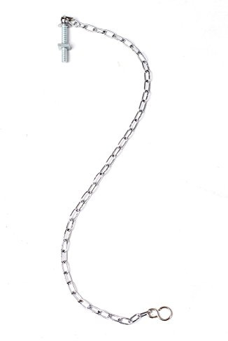 Bulk Hardware BH02315 Chaîne de baignoire à maillons avec crochet S/ancrage, 450 mm
