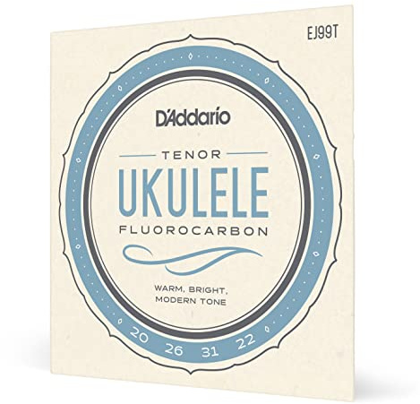 D'Addario Tenor Ukulelesträngar, flourkarbon, EJ99T, 4-strängad uppsättning, 1-pack