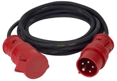 PCE 47450 CEE-Verlängerung 16A, 5m,H05RR-F5G 1,5qmm, 5-polig