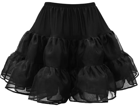 BlackButterfly Flickunderkjol Organza Petticoat, Svart, 9-10 år