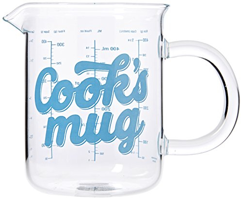 thumbs Up! - Cooks Mug - Verre borosilicate de conception d'un gobelet gradué - avec échelle de mesure - 500ml - 1001700