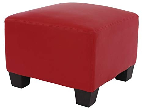 Modular ottomane Lyon, piel sintética ~ rojo