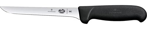 Victorinox Fibrox Cuchillo de cocina de 12 cm para deshuesar de color negro, 5.6303.12