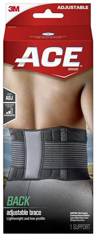 ACE Back Brace, Doctor Developed, Adjustable, Black