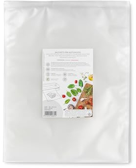 Magic Vac, 50 Sacs Sous Vide Alimentaire 30x40, Idéaux pour Congélateur, Réfrigérateur, Décongélation au Micro-ondes, Ébullition, Cuisson Sous Vide au Four ou à la Vapeur, Sans Étiquette, Certifiés