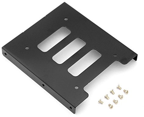 56Tiankoou 2.5 inch SSD HDD to 3.5 inch Black Metal Mounting Adapter Bracket Hard Drive Holder for PC SSD