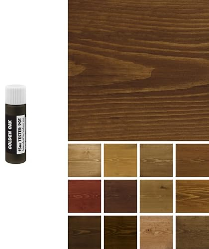 Littlefair's Wood Stain Water-Based - (Golden Oak) – Non-Toxic, Eco-Friendly & Quick Drying - Easy-to-Apply, Concentrated Formula for All Wood Types – 15ml Tester Pot