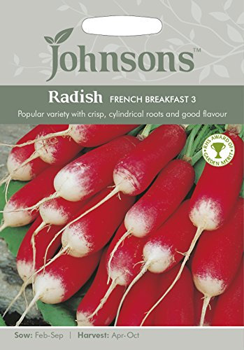 Johnsons 20510 Vegetable Seeds, Radish French Breakfast 3