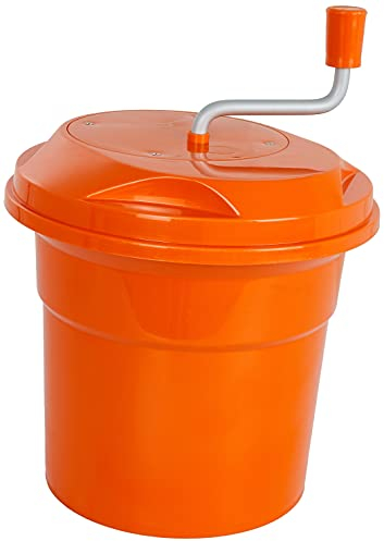 SARO Salatschleuder – 12 L – Ø 330 mm – Stoßfestes Kunststoffgetriebe – Spülmaschinengeeignet – Rutschfester Stand – Modell RENA 121