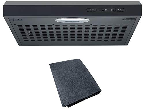 Cookology 50cm Wall Visor Cooker Hood - Extractor Fan - Filters - Black