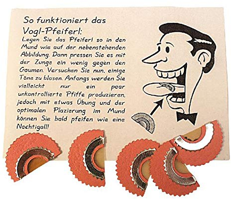 Bartl Vogl-Pfeiferl, Vogelfpeifen Pfeifen wie eine Nachtigall | Nostalgisches Instrument (5er set)