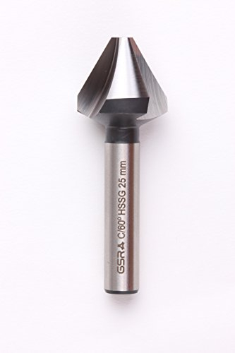 GSR-Profi Kegel - und Entgratsenker und Entratsenker HSS DIN 335 6,3 mm mit 3 Schneiden und 60° Senkwinkel; Senker: Entgrater