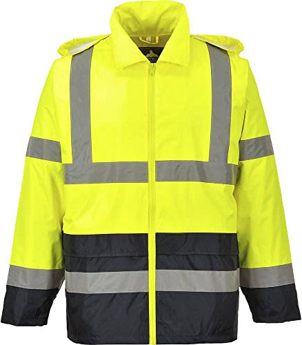 Portwest Veste de pluie Hi-Vis bicolore, Couleur: Jaune/Noir, Taille: XL, H443YBRXL