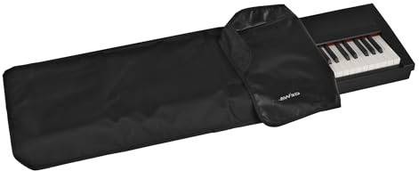 GEWA Copertura per tastiera Economy, Custodia per tastiera (protezione antipolvere di alta qualità per tastiere, pratico bordo a strappo, in nylon robusto, dimensioni: 126 x 51 x 6 cm), nero