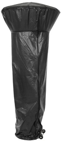 Fire Sense 61311 Vinyl Cover Full Length Outdoor For Patio Heater Pro Series With Reflectors Heavy Duty 10 Gauge Felt Lined Waterproof Weather Resistant With Zipper 34-39 Round Reflectors