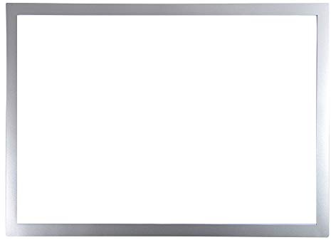 Exacompta - Ref. 39300E - 1 pochette aimantée Cadre d'affichage magnétique en PVC - Porte Document, photo, notes, règlements, instructions, porte, mur … - Format à classer A3 - Bordure cadre argent