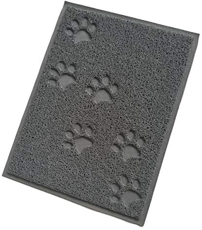 Tappetino sottociotola per animali domestici, tappetino antiscivolo impermeabile, per cani e gatti (grigio)