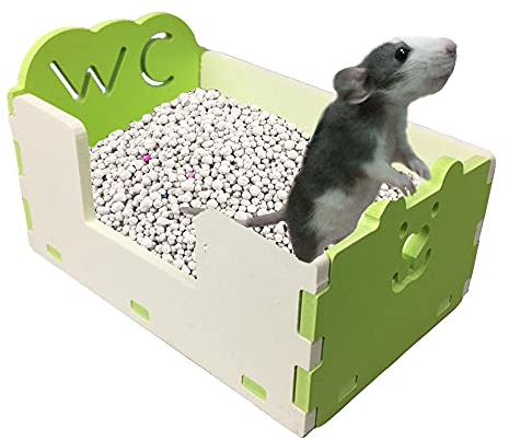 Oncpcare Hamsterklo Kleinecke Ratten-Käfig Katzenklo Ratten-Klo für Käfig Kleintierstreu Wanne Ecktiere Käfig Zubehör