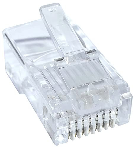 AERZETIX - C52675 - Juego de 50 conectores/tomas RJ45 8P8C 8 pines - para cable/cordón red multihilo módem Ethernet ADSL
