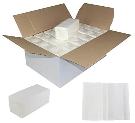 3600 extra lange Papierhandtücher-Falthandtücher | 2-lagig | C-Falz | soft | 23x31 cm | Zellstoff | hochweiß | einzeln entnehmbar