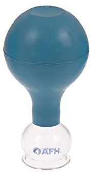 AFH Schröpfglas mit Ball Spezial | Farbauswahl und Größenauswahl | Schröpfen | Massage | Glas (Ø 34 mm, blau)