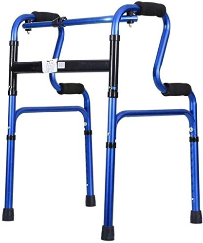 UYDJAKX Andador para ancianos estándar sin ruedas, de acero inoxidable, plegable, altura ajustable, pasamanos médico, ayuda para caminar, estrella de luz