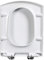 Wttfc Rechteck Toilettendeckel,Weiß Wc Sitz Mit Absenkautomatik Softclose Eckig, Quadrat Klodeckel,Eckige Wc Deckel,Wc Brille,Fast Fix,Pp Material,Square C Large