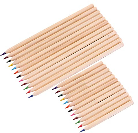 Artibetter 2 Series Lápices De Colores Lápiz De Color Lápices De Arte De La Escuela Lapices Boceto De Dibujo Pastel De Pintura Madera Piezas