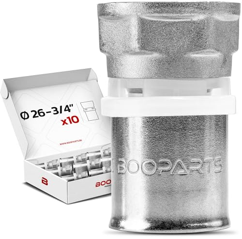 BOOPARTS – 10 st – Pressmuff med invändig gänga Ø26 mm – 3/4 (20–27 mm) | Multilager rak koppling TH-profil | Professionellt VVS-set i mässing