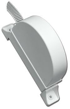 Recogedor de persiana exterior abatible PR02 con mecanismo para cinta de 18mm de ancho 17,5x3,2x12cm color blanco (incluye cin