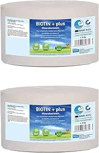 Salt Lick for Horses – BIOTIN+ Plus Mineral Block with Biotin & Vitamin E – Set 2 x 3kg Mediterranean Sea Salt – Supports Hoof Health, Coat Quality & Immunity for Horses, Cattle, Sheep & Goats
