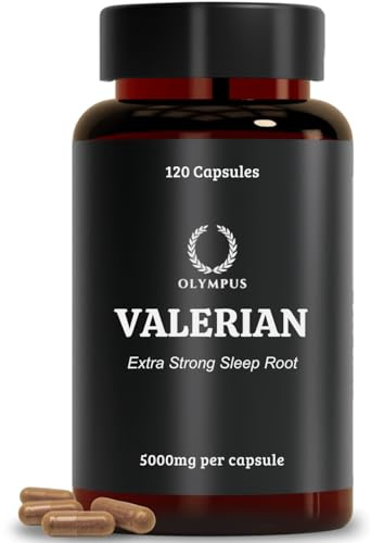 Lab Tested Valerian Root Capsules | 5000mg 120 Capsules | Extra Strong | One Night Stress & Anxiety Relief, Herbal Sleeping Tablets Supplement, Sleep Aids for Adults, Calm Deep Help Pills Best Healthy